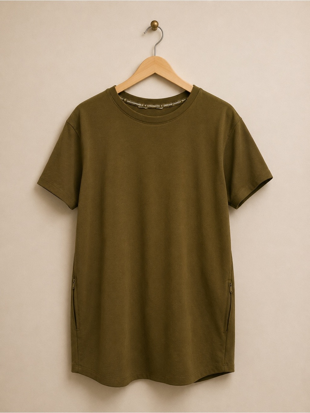 Athleta Girl Retrochill T-shirt Dress Acacia Olive XL